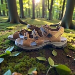 UBFEN Brown Women's Sports Sandals Shoes Arch Support Open Toe Size 7.5 NEW